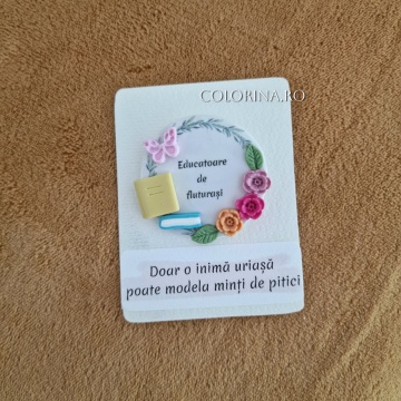Broșă "Educatoare de fluturași" - Img 2