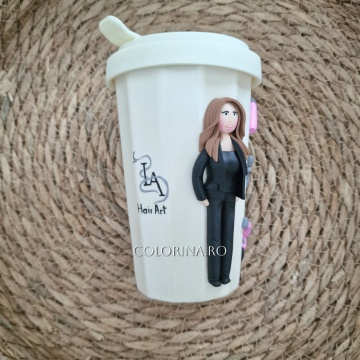 Pahar 'to go' Hairstylist/ Coafeza  - Img 3