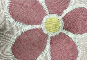 3 darabos fürdőszobai szőnyeg szett, Flower Pembe, akril - Img 2