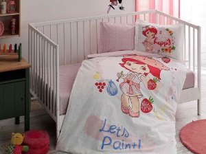 Baba ágyneműhuzat, Strawberry Shortcake, 100% pamut