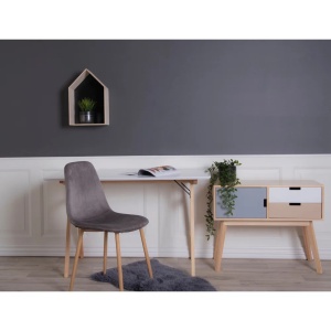 Blana decorativa de miel, Gri, 85x50x5 cm - Img 2