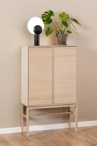 Cabinet Linley, Alb, 150x90.8x40 cm