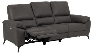 Canapea extensibila cu 3 locuri Rana, Gri, 103x215x99 cm - Img 4