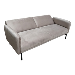 Canapea extensibila Veluto, Gri, 85x197x83 cm - Img 4