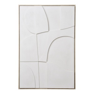Decoratiune de perete Madeline No. 2, Alb, 3x60x90 cm - Img 5