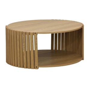 Dohányzóasztalka Heavenly MDF, natúr fa színű, D83x38cm