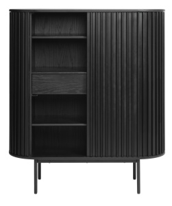Dulap SIENA, Negru, 45x125x110 cm