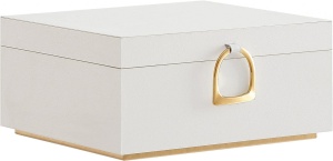 Ékszerdoboz, Songmics, fehér-arany, 25.5x22x15.5 cm - Img 2