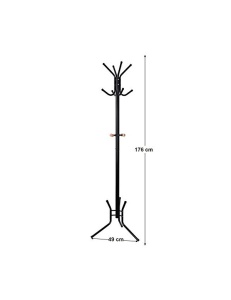 Fa formájú fogas, Songmics, fém, fekete, 176 cm - Img 4