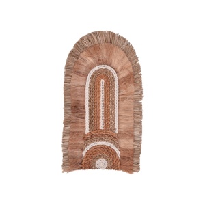 Fali dekoráció, Earsy I, natúr színű szőnyeg, 48x26x8 cm
