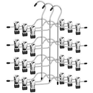 Fém vállfa szett, Songmics, fekete, 37.5x33x0.4 cm, 3 db-os - Img 2