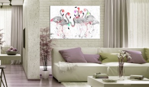 Festmény Flamingoes Dance, 90x60 cm - Img 2