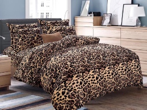 Gumis ágyneműhuzat-garnitúra 6 részes, Leopard, cocolino, 180x200 cm