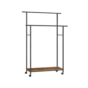 Gurulós fogas, Songmics, barna, 98.5x39.6x156.8 cm