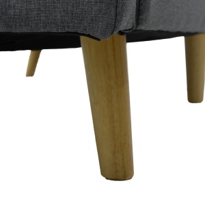 Kihúzható kanapé háromszemélyes, rugalmas, textil, sötétszürke, 198x87x76 cm - Img 10