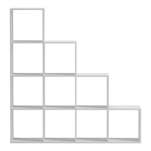 Könyvespolc, Scala, fehér, 29x129.5x129.5 cm - Img 3