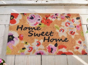 Lábtörlő, gumírozott, Sweet Home, 40x60 cm