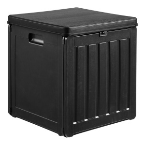 Lada depozitare pentru perne Sobra, Negru, 42.8x42.8x46.4 cm - Img 5