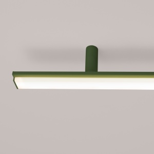 LED-es csillár, Lagom, 3000K, olívazöld, 181x4x7 cm - Img 5