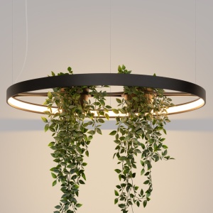 LED-es csillár, Rio Bio 78, 3000K, fekete, 78x78x200 cm - Img 9