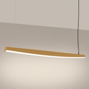 LED-es függőlámpa 3000K, Jorun 150, arany, 150x3x210 cm - Img 3