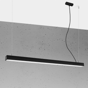 LED-es függőlámpa 3000K, Pinne, fekete, 118x6x150 cm - Img 2