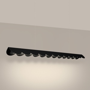 LED-es függőlámpa, Biscuit, 3000K, fekete, 131x13x200 cm - Img 3