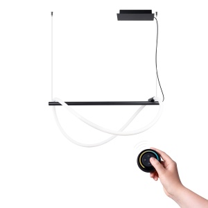 LED-es függőlámpa, Galakse, 2700-6500K, fekete, 84x45x160 cm