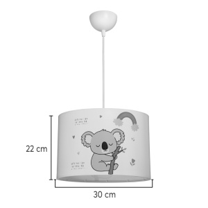 Lustra koala, Koala, Pako, Alb 30x30x20 cm - Img 4