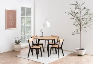 Masa dining Roxby V2, Natural, 76x105x105 cm - Img 2