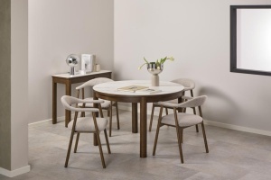 Masa dining Southampton, Bej, 75x120x120 cm