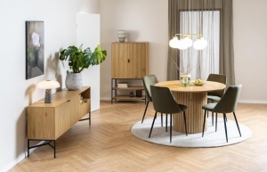 Masa dining Yale, Natural, 75x120x120 cm - Img 4