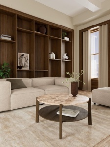 Masuta de cafea Dorsett V2, Maro, 40x80x80 cm