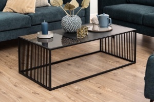 Masuta de cafea Strington, Negru, 40x120x60 cm - Img 2