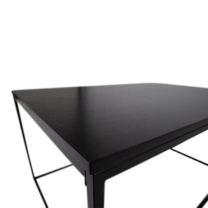Masuta de cafea Vita, Negru, 60x90x45 cm - Img 3