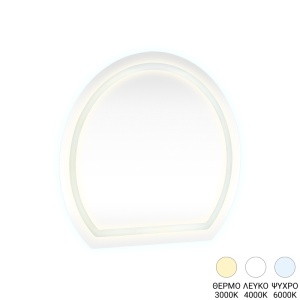 Oglinda perete cu LED, Enira, Pako, Transparent 59.5x2.8x59.5 cm