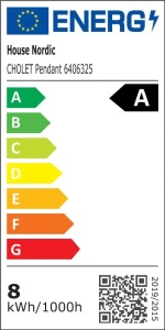Pendul LED Cholet, Negru, 15x15x120 cm