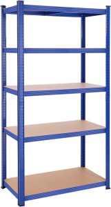 Polc 5 szintes, Songmics, 50 x 100 x 200 cm, kék, GLR050E01