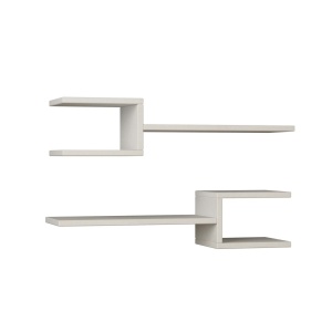 Polc, Fork, fehér, 75x17.5x22 cm - Img 2