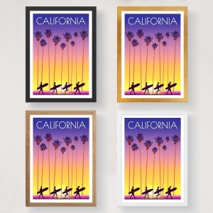 Poszter A4, California, többszínű, 21x29,7 cm - Img 2