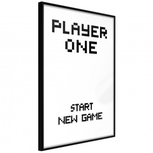 Poszter fekete kerettel, ""Player One"", 20x30 cm