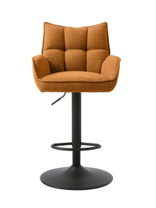 Scaun de bar MARILLA SELECT, Portocaliu, 53x99-114x52 cm - Img 2