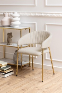 Scaun dining Ann, Bej, 77.5x54.5x54 cm - Img 2