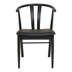 Scaun dining Artenara, Negru, 56x51x77 cm - Img 4