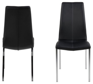 Scaun dining Asama V1, Negru, 95x43.5x57 cm - Img 4