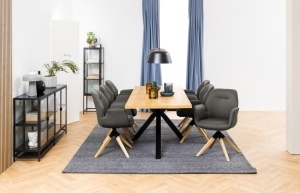 Scaun dining Aura, Gri, 91x60.5x58.5 cm - Img 4