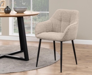 Scaun dining Brenda, Bej, 84.5x59x54.5 cm - Img 2