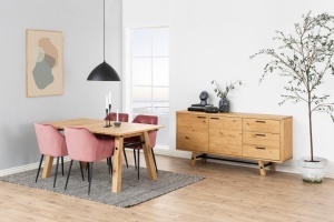 Scaun dining Brooke, Rosu, 83x58x55 cm - Img 2