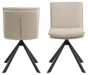 Scaun dining Flynn, Bej, 85x47x59 cm - Img 4