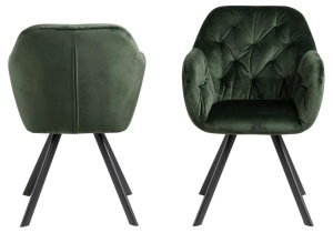 Scaun dining Lola, Verde, 81.5x57.5x61.5 cm - Img 4